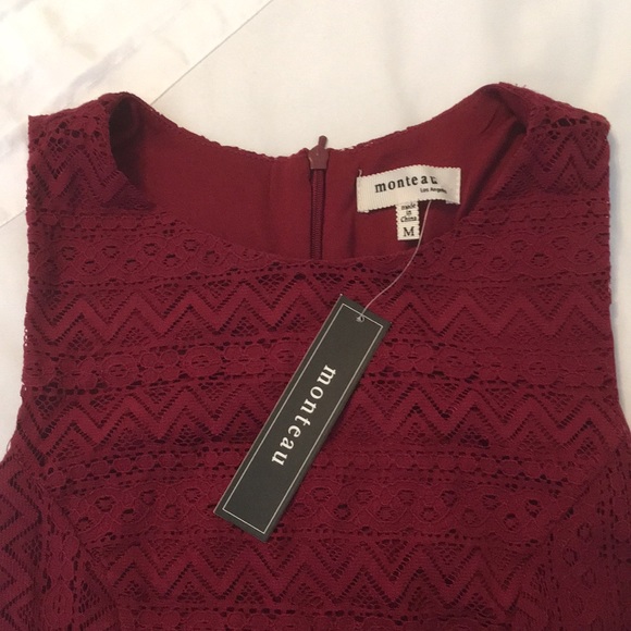 Burgundy casual dress. Size M. Never worn. - Picture 2 of 3